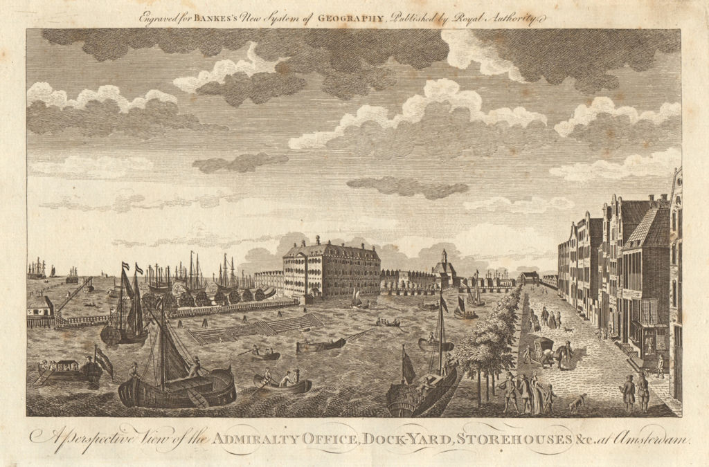 Associate Product The Admiralty office, dock yard, storehouses, Amsterdam. BANKES 1789 old print