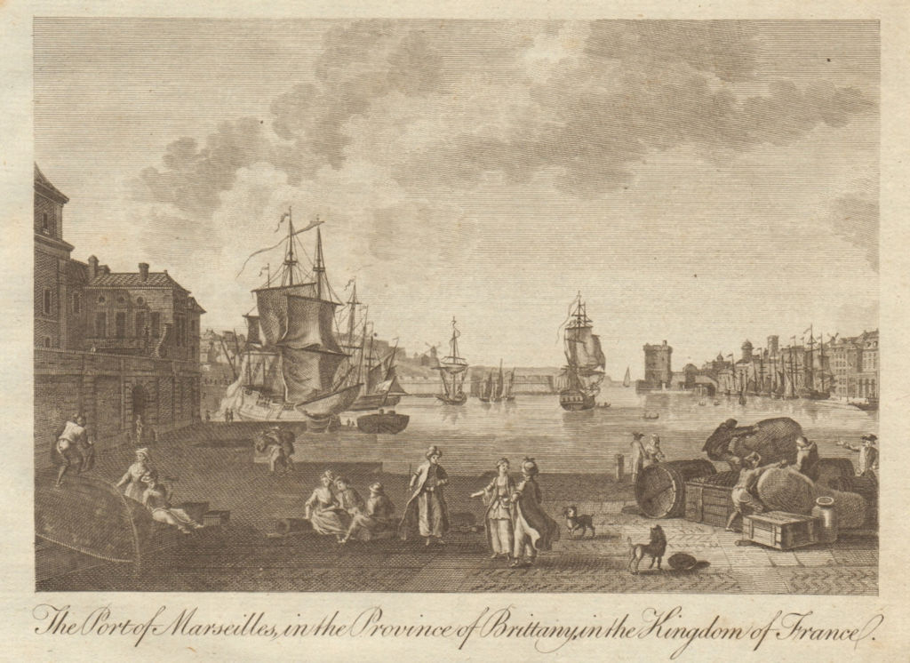 Associate Product The port of Marseilles. Bouches-du-Rhône. BANKES 1789 old antique print