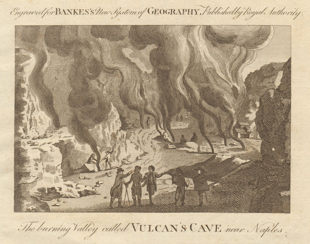 Vulcan's Cave, the burning valley near Naples. Solfatara, Pozzuoli. BANKES 1789