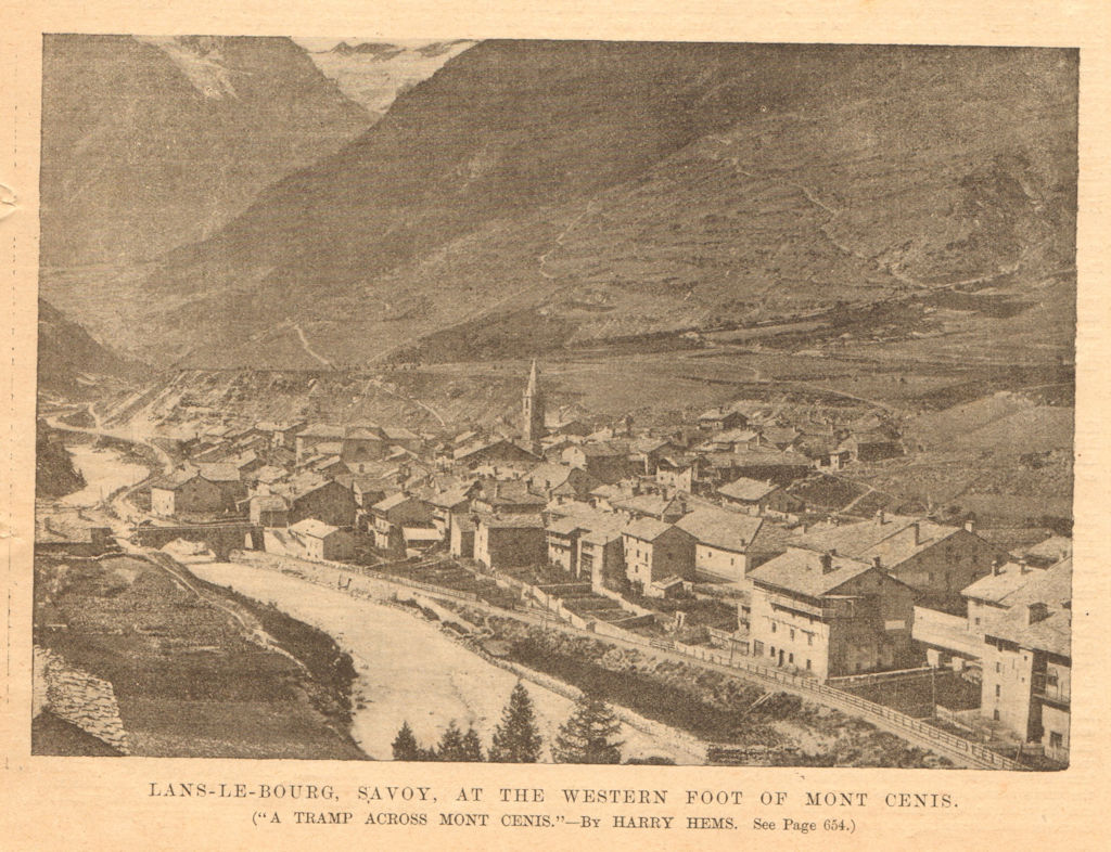Associate Product Lanslebourg, Savoie, at the western foot of Mont Cenis. Val-Cenis 1901 print