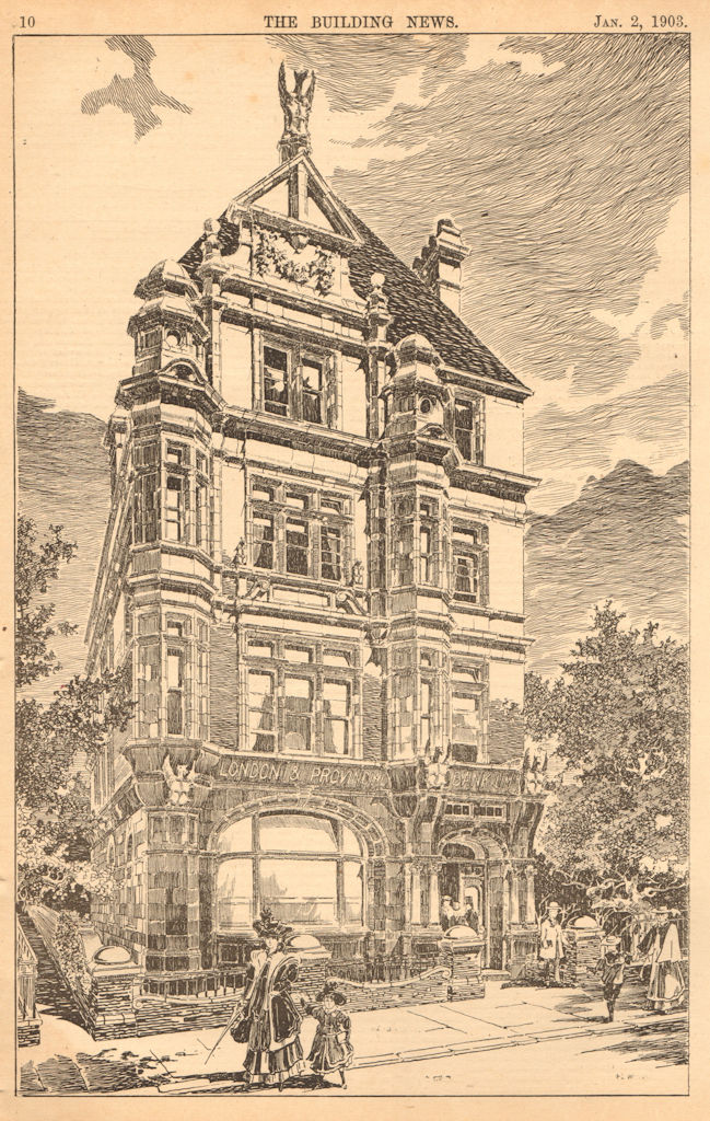 Provincial Bank, Llandrindod. Glendinning Moxham, Architect, Swansea. Wales 1903