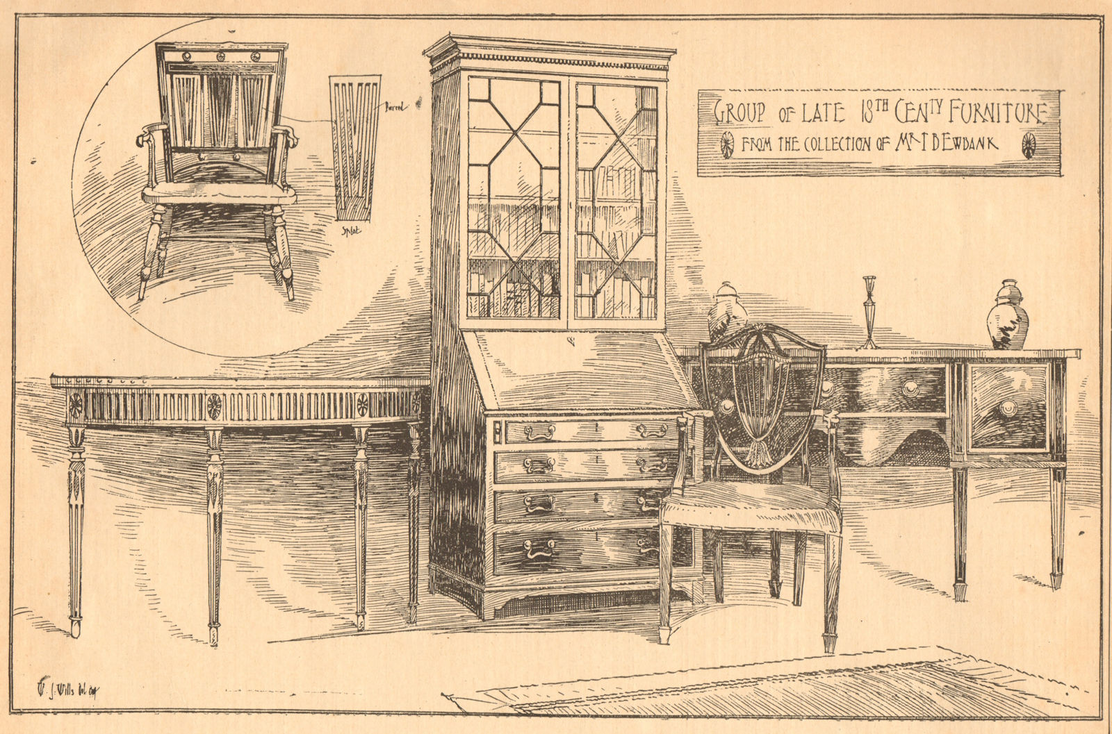 Late 18th century furniture from the collection of Mr T.B. Ewbank 1904 print