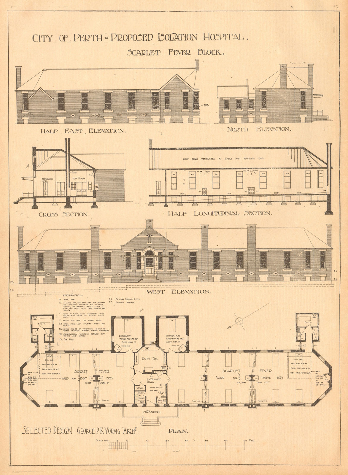 Perth. Proposed Isolation hospital Scarlet fever block. George Young, Archt 1904