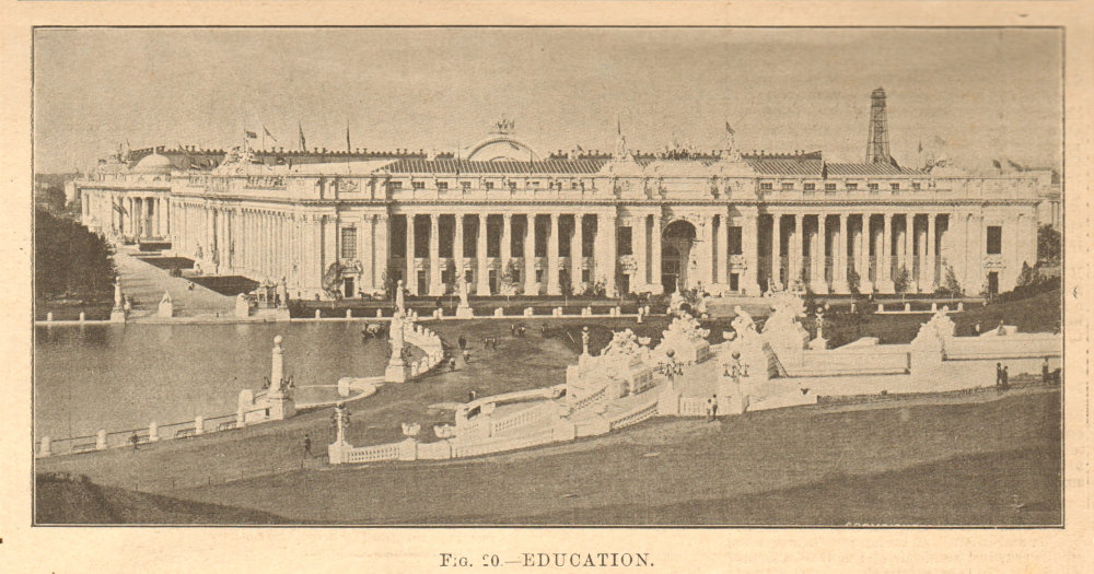 St Louis Exhibition 1904. Fig 20 - Education. 1904 old antique print picture