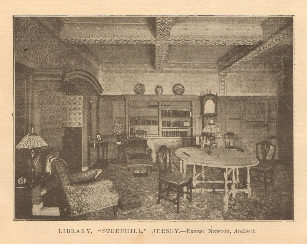 Library, ''Steephill'', Jersey - Ernest Newton, Architect. Channel Islands 1904