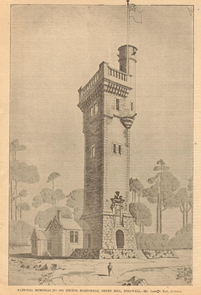 Sir Hector Macdonald memorial, Green Hill Dingwall. Scottish Baronial tower 1905