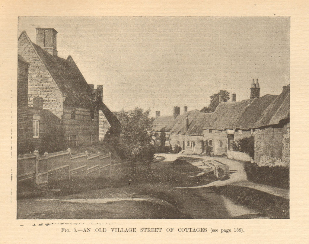 Associate Product An old village street of cottages 1905 antique vintage print picture