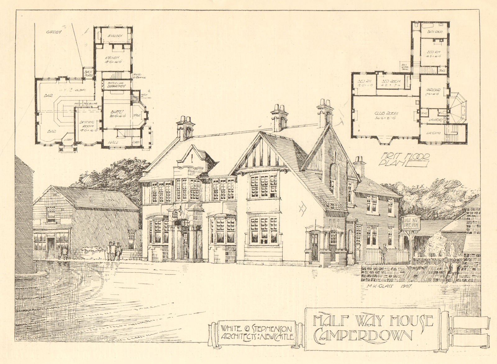 Halfway house Station Rd Camperdown Newcastle-upon-Tyne. White & Stephenson 1907