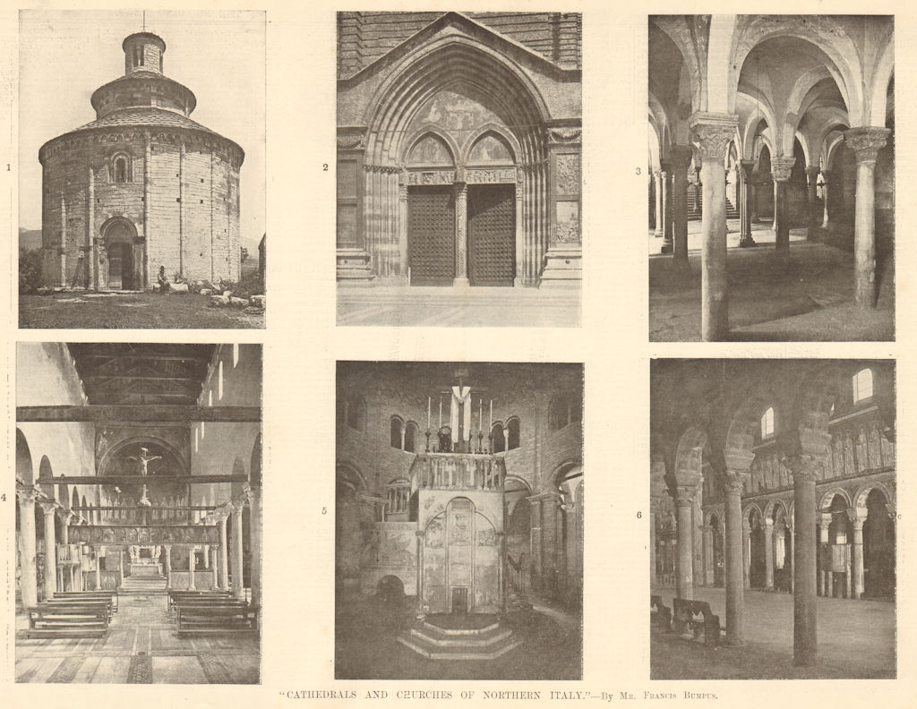 Associate Product Cathedrals & Churches of Northern Italy. By Mr. Francis Bumpus 1907 old print