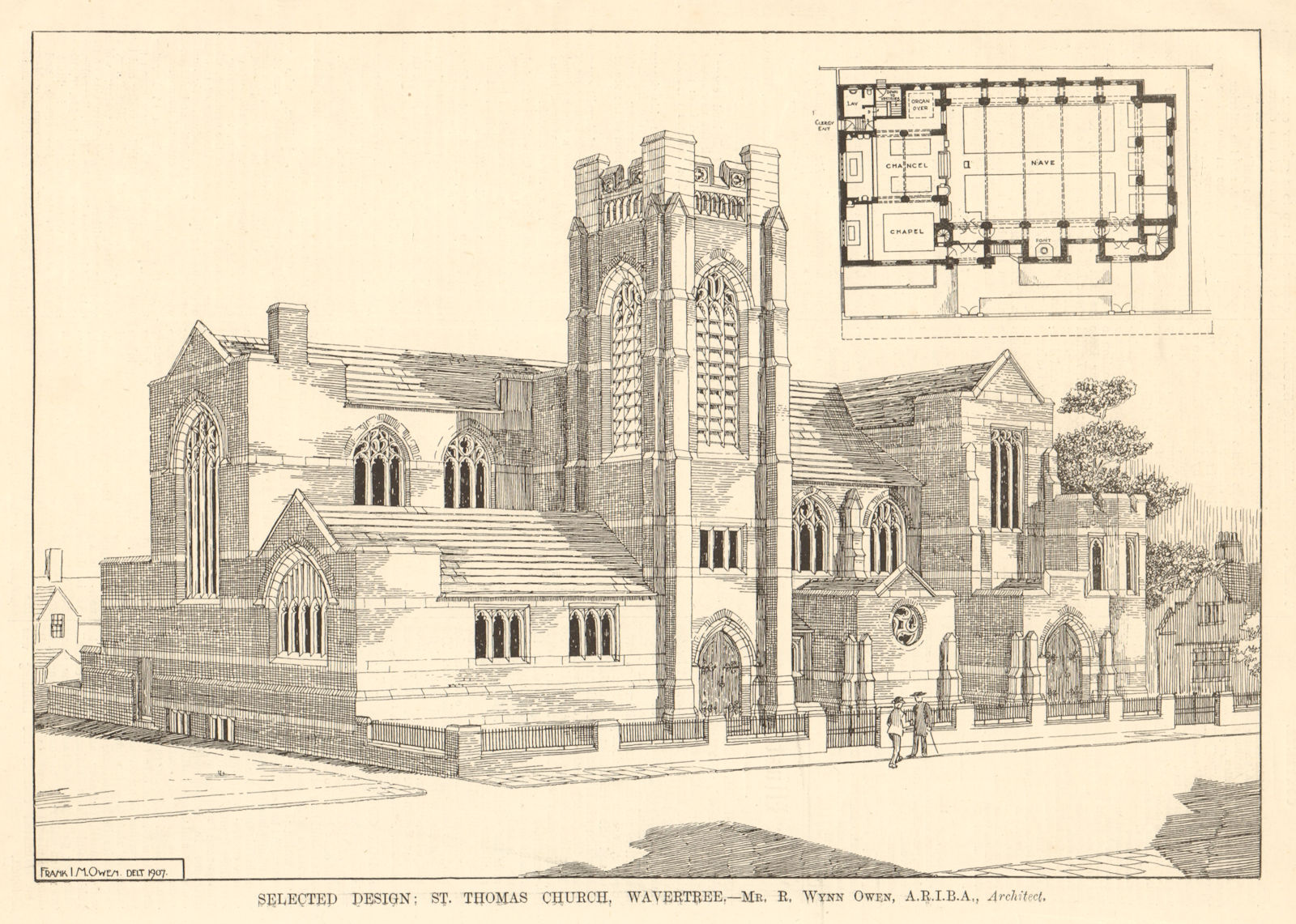 St Thomas Church, Wavertree. R. Wynn Owen, ARIBA, Architect. Lancashire 1907