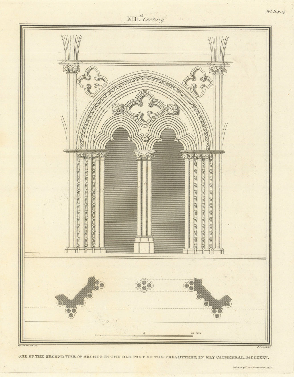 Associate Product One of the second tier of arches in the Presbytery in Ely Cathedral. SMIRKE 1810