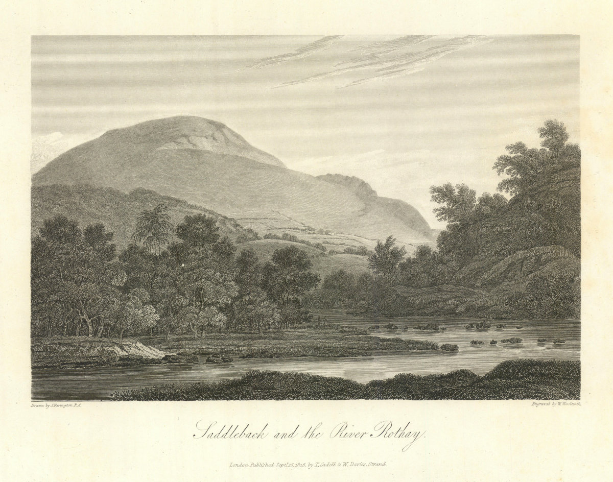 Associate Product Saddleback (Blencathra) & River Rothay. English Lake District. Cumbria 1816