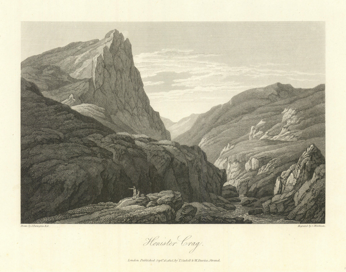 Associate Product View of Honister Crag by Joseph Farington. English Lake District. Cumbria 1816