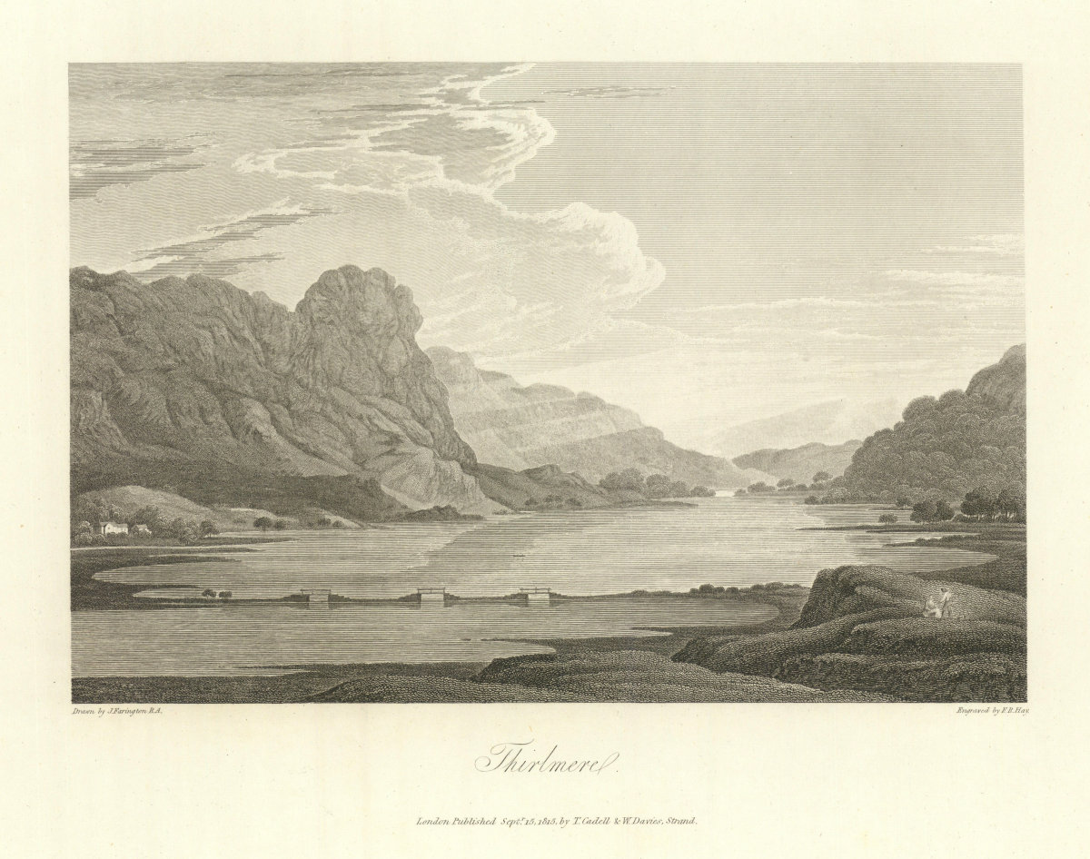 View of Thirlmere by Joseph Farington. English Lake District. Cumbria 1816