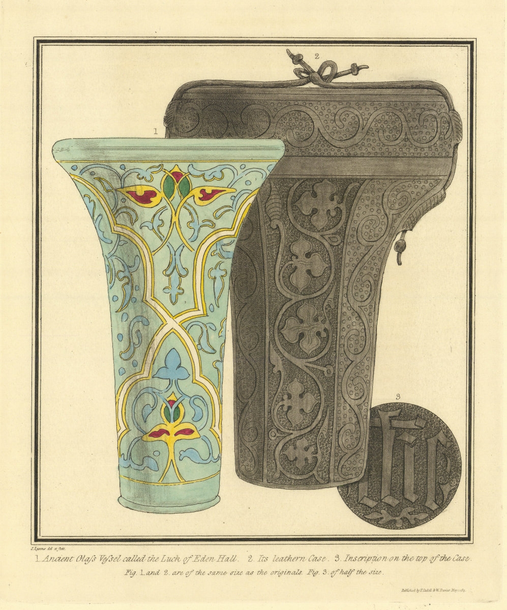 The Luck of Edenhall. Drinking glass. Now in the V&A Museum. Cumbria 1816