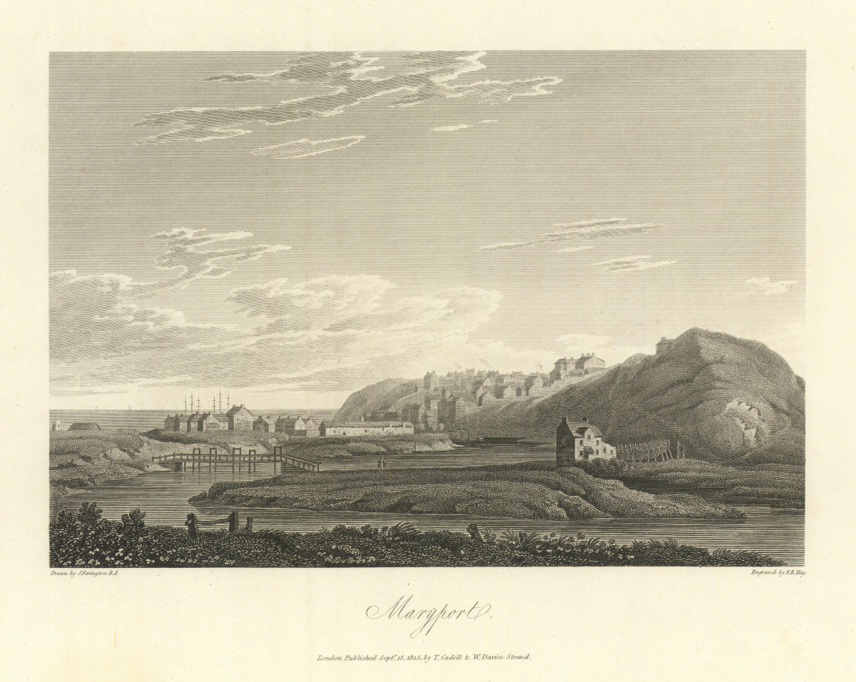 Associate Product View of Maryport by Joseph Farington. English Lake District. Cumbria 1816