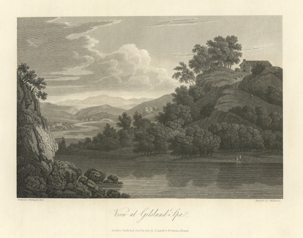 View at Gilsland Spa by Joseph Farington. English Lake District. Cumbria 1816