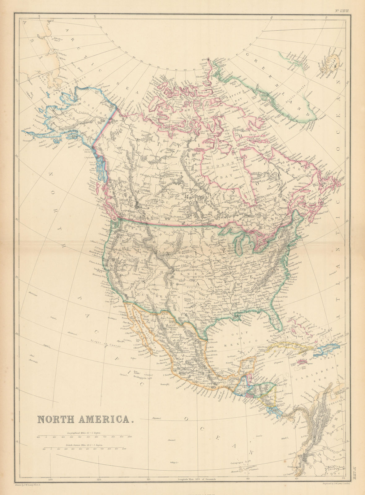 Associate Product North America "Gadsden or Arizona". Early territorial boundaries. LOWRY 1859 map