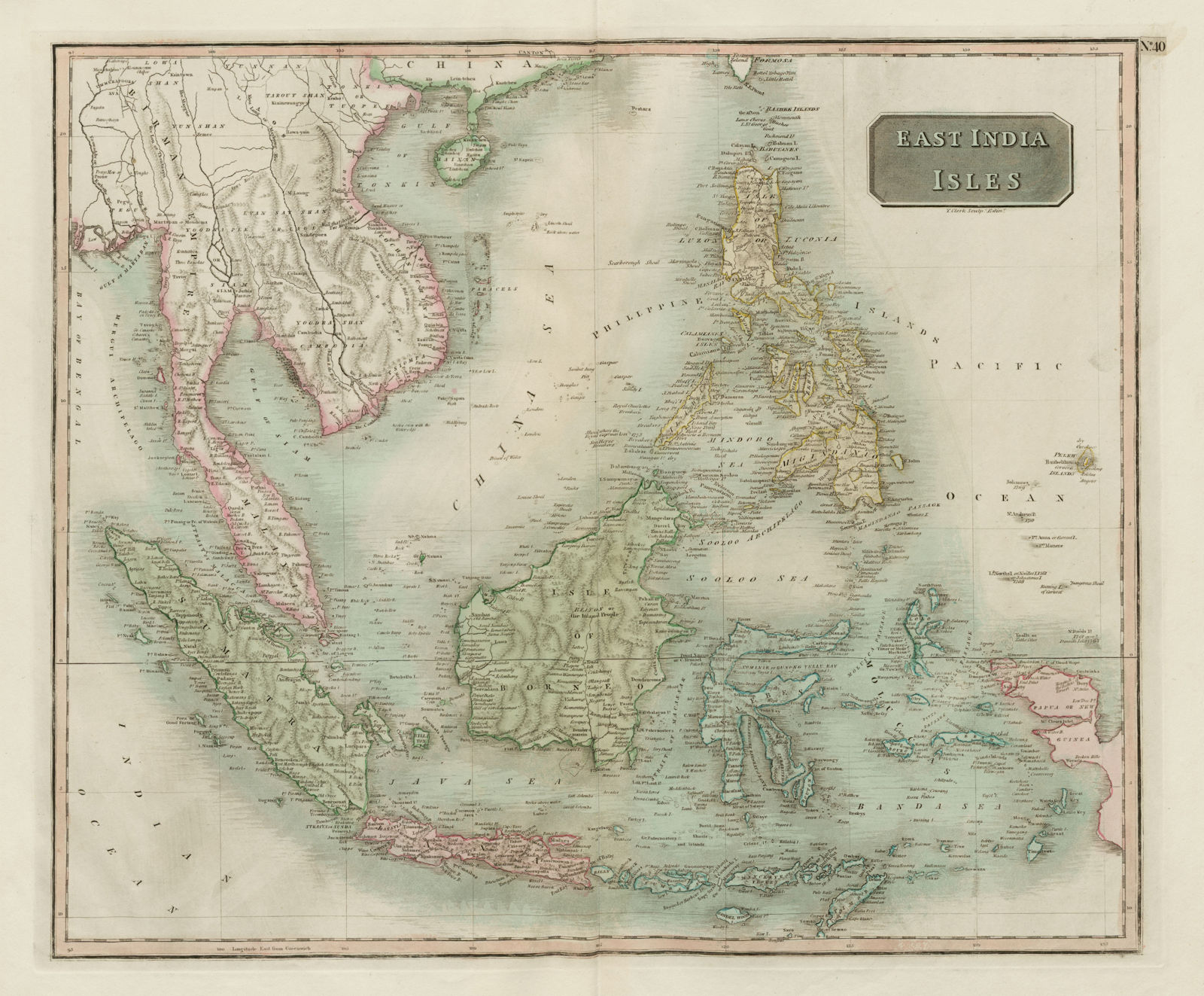 "East India islands" & Indochina. Dutch E. Indies. Philippines. THOMSON 1817 map