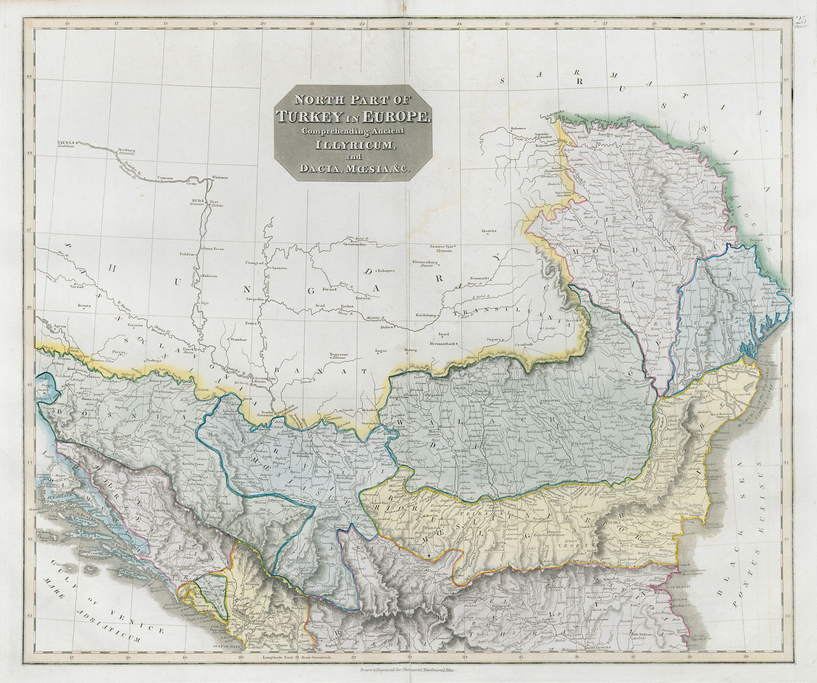 Associate Product North Part of Turkey in Europe. Balkans Serbia Bosnia Romania. THOMSON 1830 map