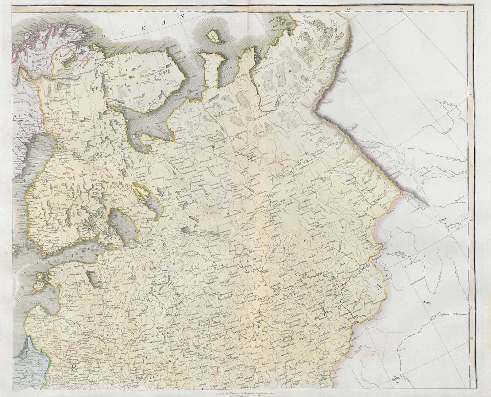 Associate Product European Russia, Finland, the Baltic States & Belarus. THOMSON 1830 old map