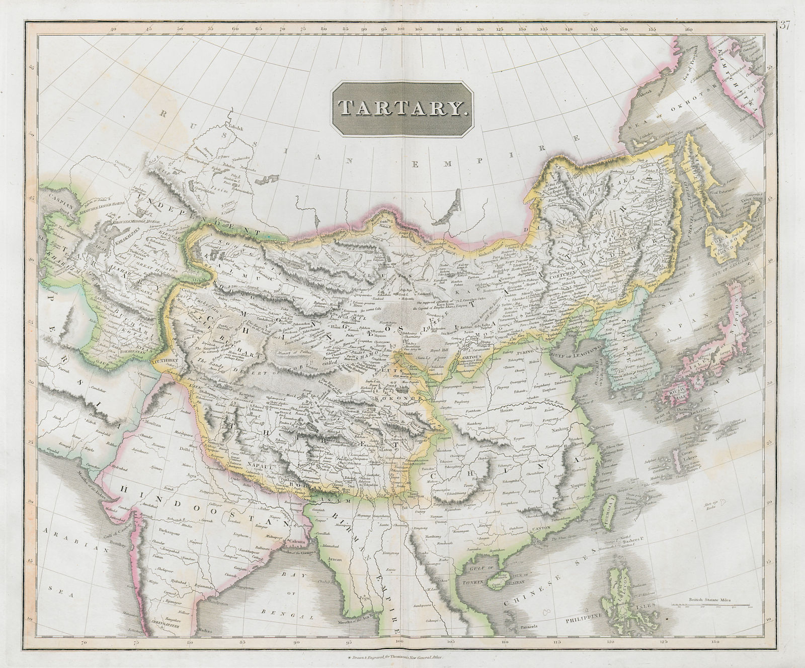Independent & Chinese "Tartary". Central Asia Tibet Silk Road. THOMSON 1830 map