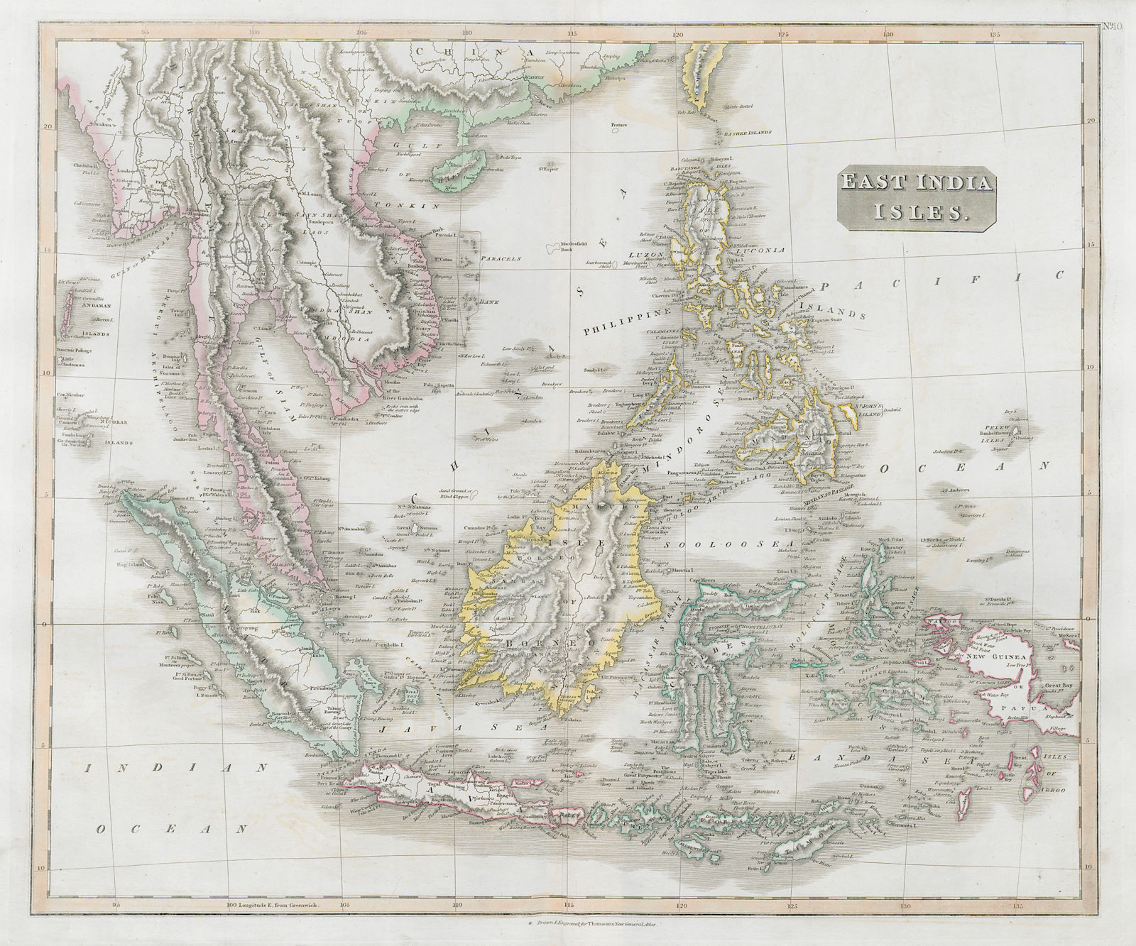 East India Isles & Indochina. Dutch East Indies. Philippines. THOMSON 1830 map