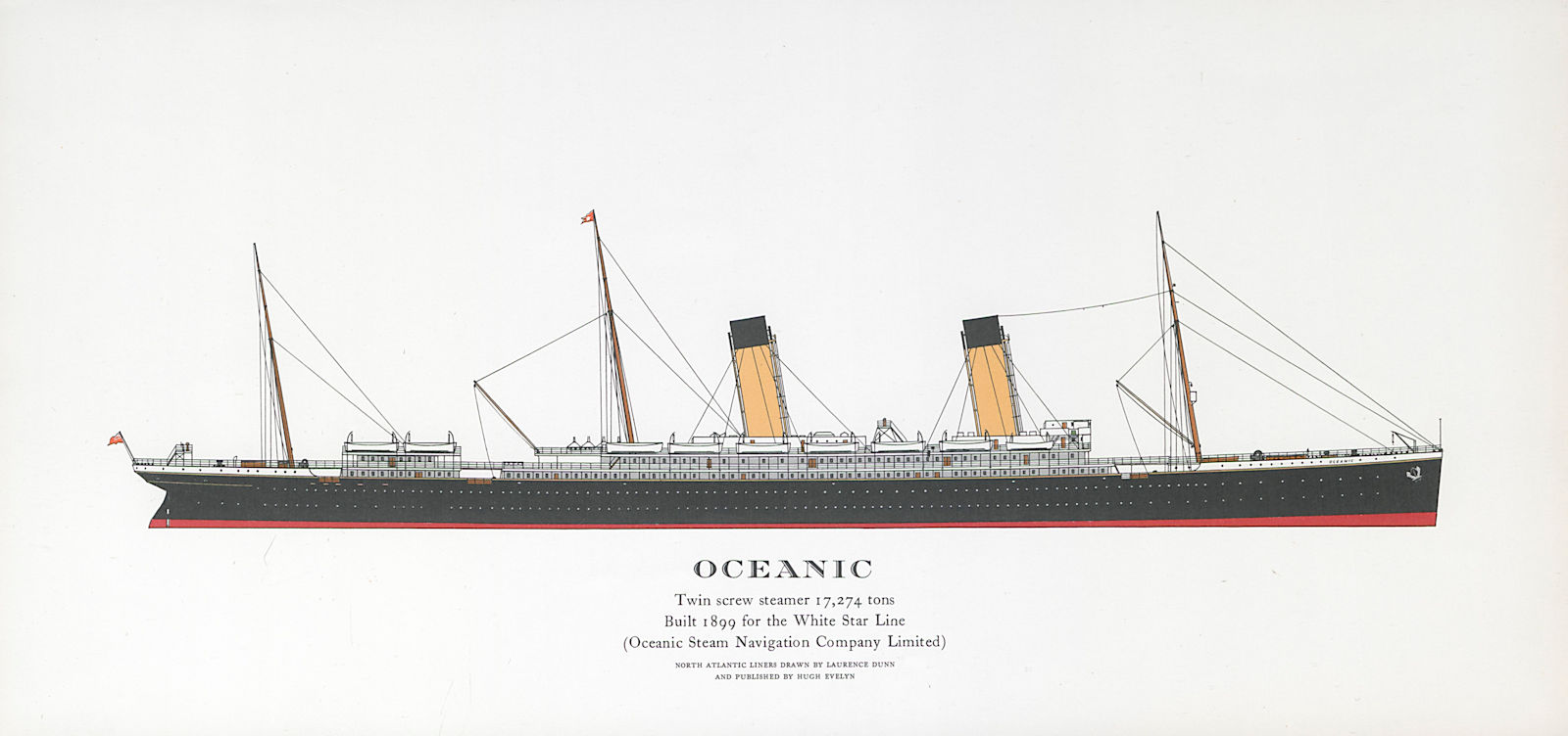 Associate Product Oceanic ocean liner 1899. White Star Line. Liverpool/Southampton-NYC 1961