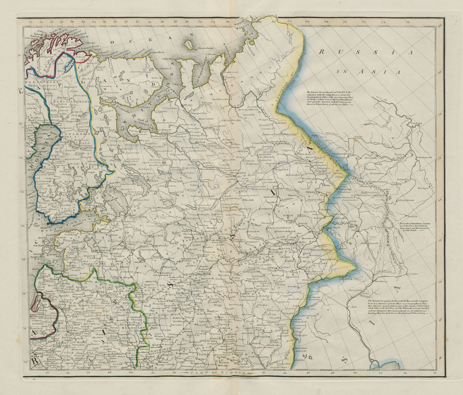 North-east Europe. Russia Finland Latvia Estonia Baltics Belarus LIZARS 1842 map