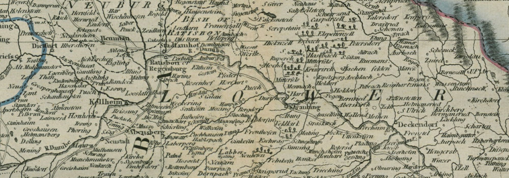 Bavaria Proper. Kingdom of Bavaria. LIZARS 1842 old antique map plan chart