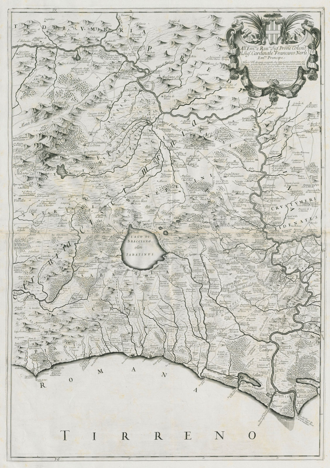 Patrimonio di S.Pietro. Patrimony of St Peter - East sheet. DE ROSSI 1696 map