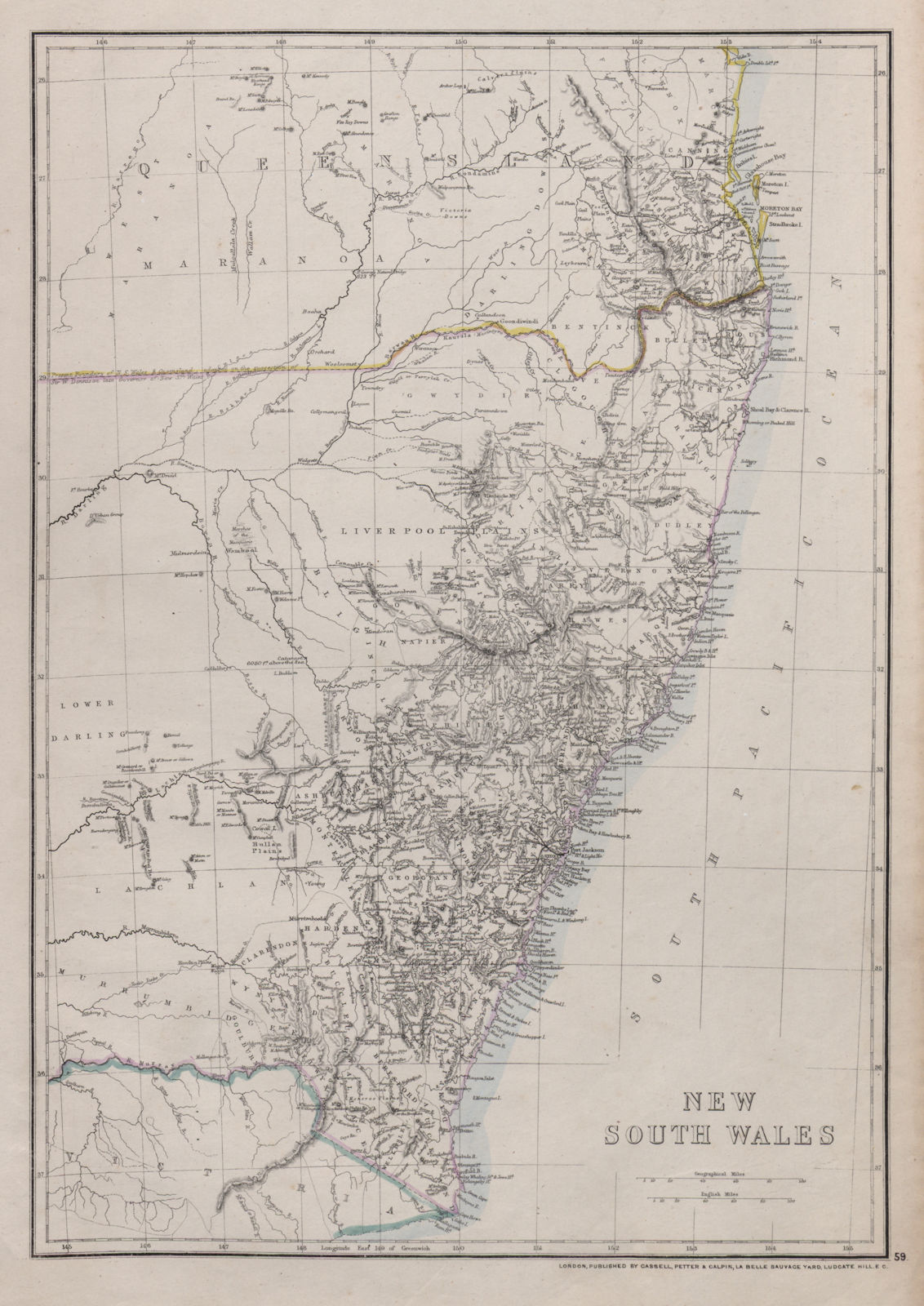 Associate Product NEW SOUTH WALES boundary adopted on the suggestion of W Dennison WELLER 1868 map