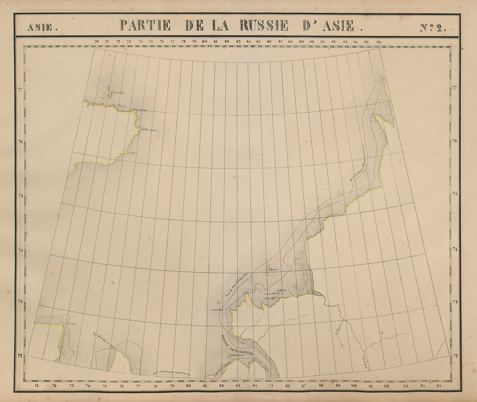 Associate Product Russie d'Asie #2 Russia. Kara Sea. Taymyr peninsula VANDERMAELEN 1827 old map