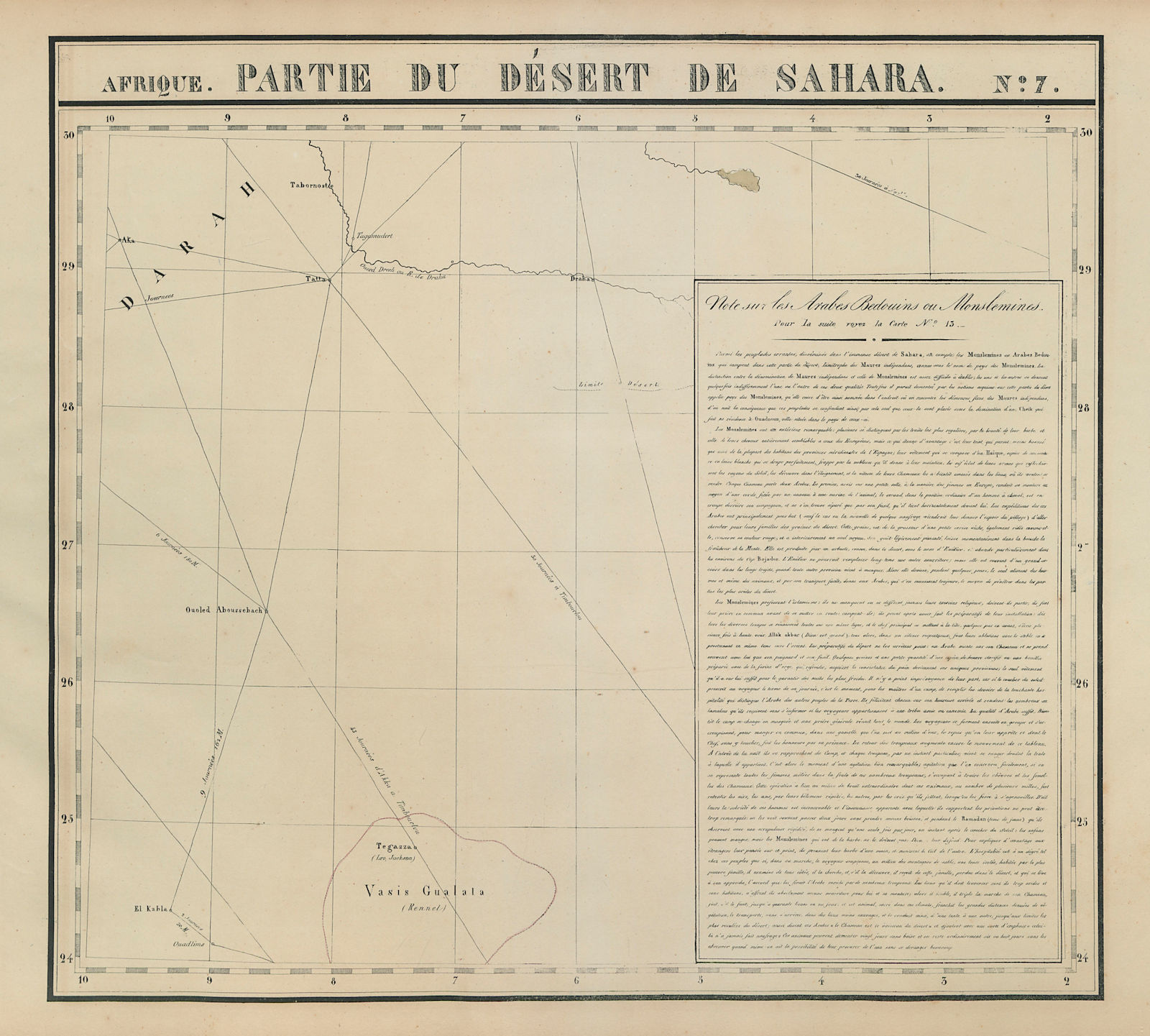 Afrique Partie… Désert de Sahara 7 Algeria Mauritania Mali VANDERMAELEN 1827 map