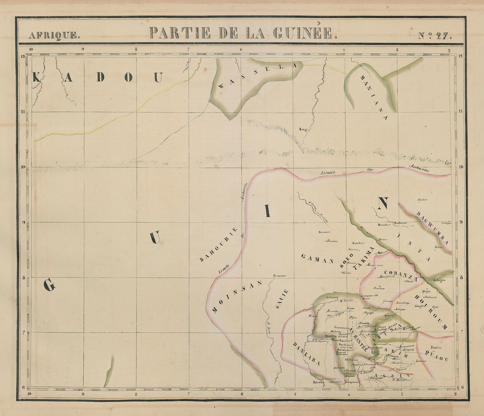 Associate Product Afrique. Partie de la Guinée #27. Ghana. VANDERMAELEN 1827 old antique map