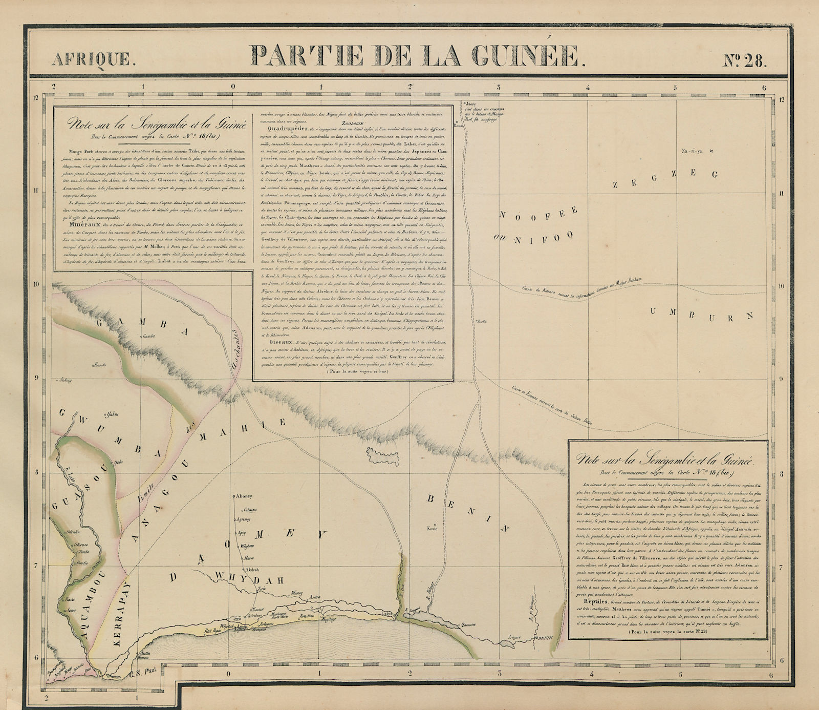 Afrique. Partie de la Guinée 28 Western Nigeria Benin Togo VANDERMAELEN 1827 map