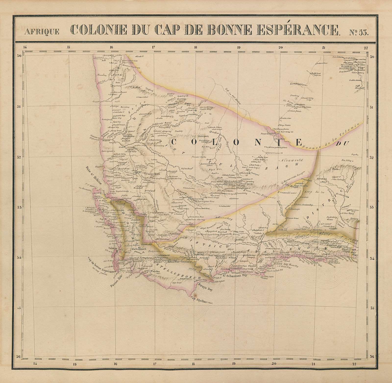 Associate Product Afrique. Cap de Bonne Espérance #53. South Africa Cape. VANDERMAELEN 1827 map