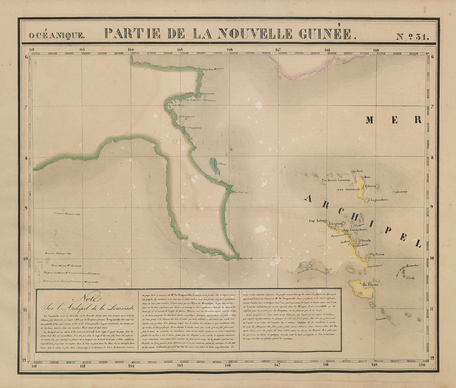 Océanique. Partie de la Nouvelle Guinée #31. New Guinea. VANDERMAELEN 1827 map