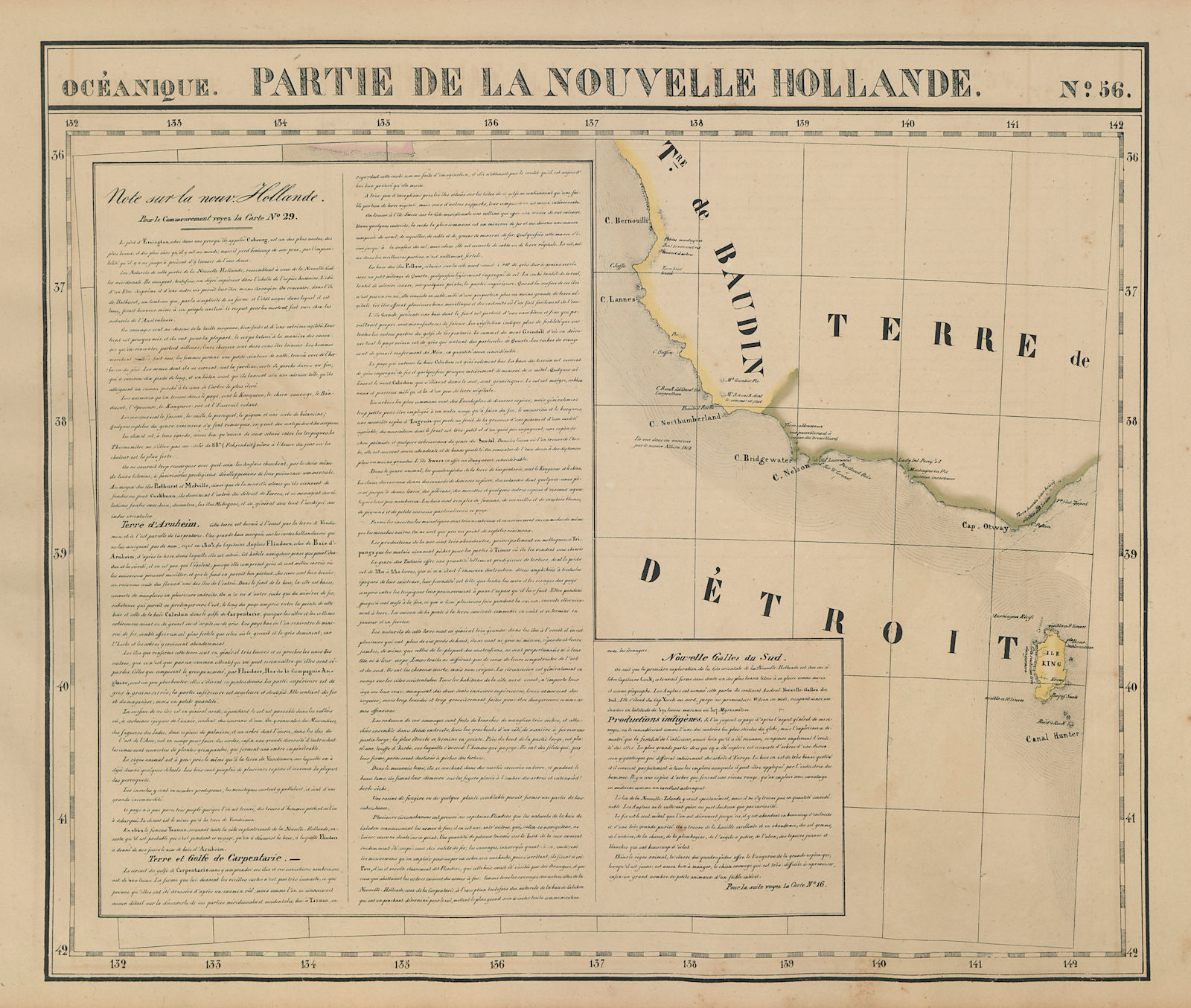 Océanique. Partie… Nlle Hollande #56. Victoria S Australia VANDERMAELEN 1827 map
