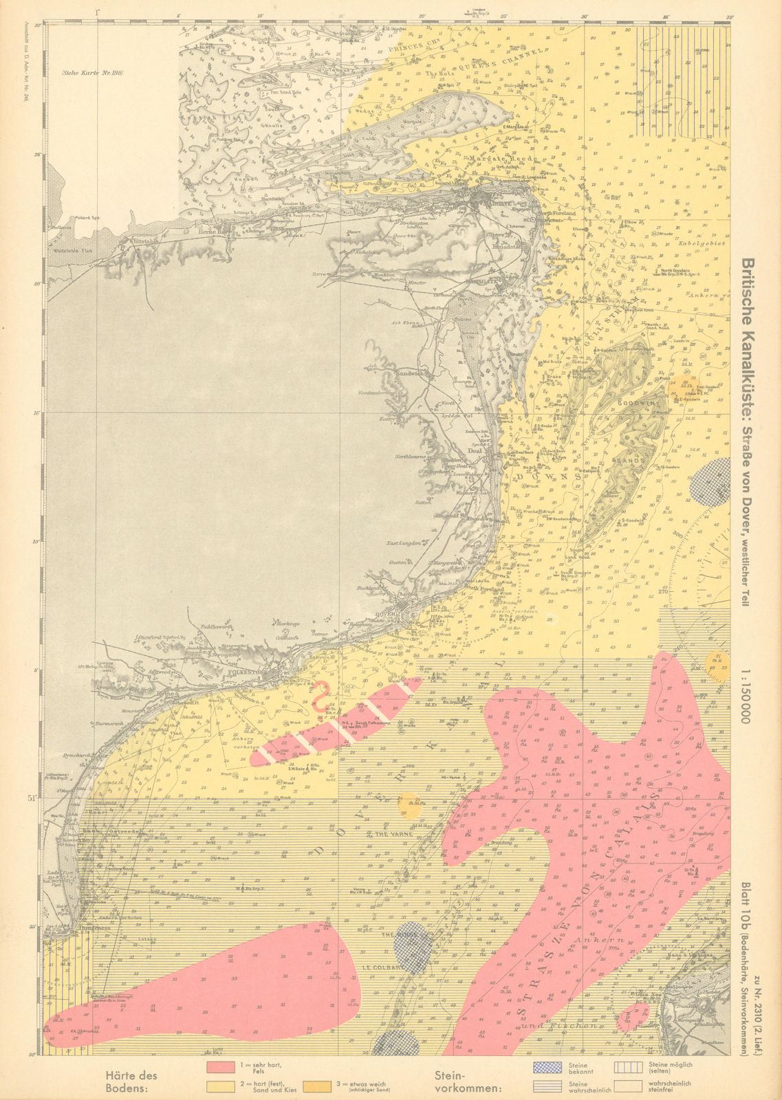Associate Product 10b. East Kent. English Channel. Dover Strait. KRIEGSMARINE Nazi map 1940