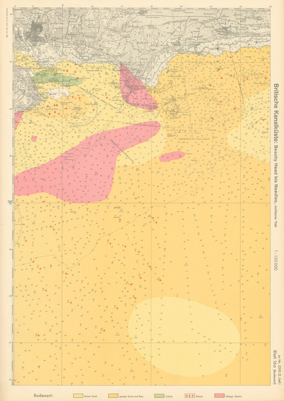 16a English Channel Coast Portsmouth Sussex Hampshire KRIEGSMARINE Nazi map 1940