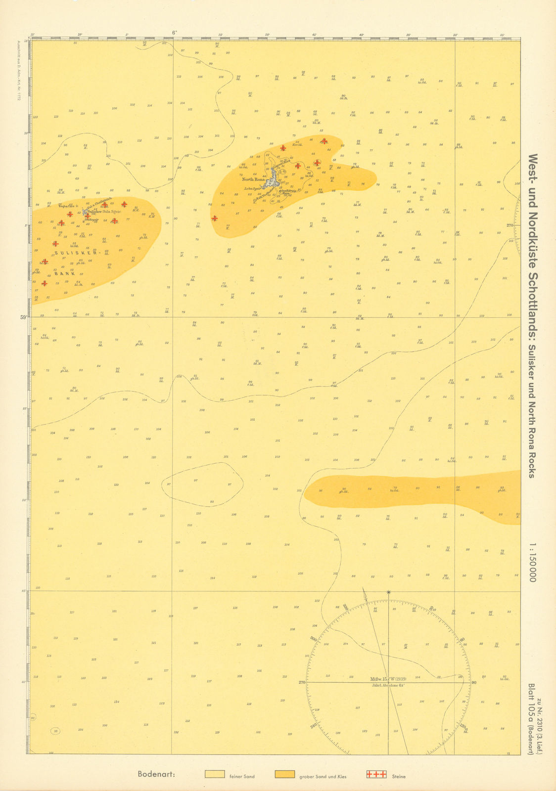Associate Product 105a. Sula Sgeir North Rona Ross-shire Scotland KRIEGSMARINE Nazi map 1940