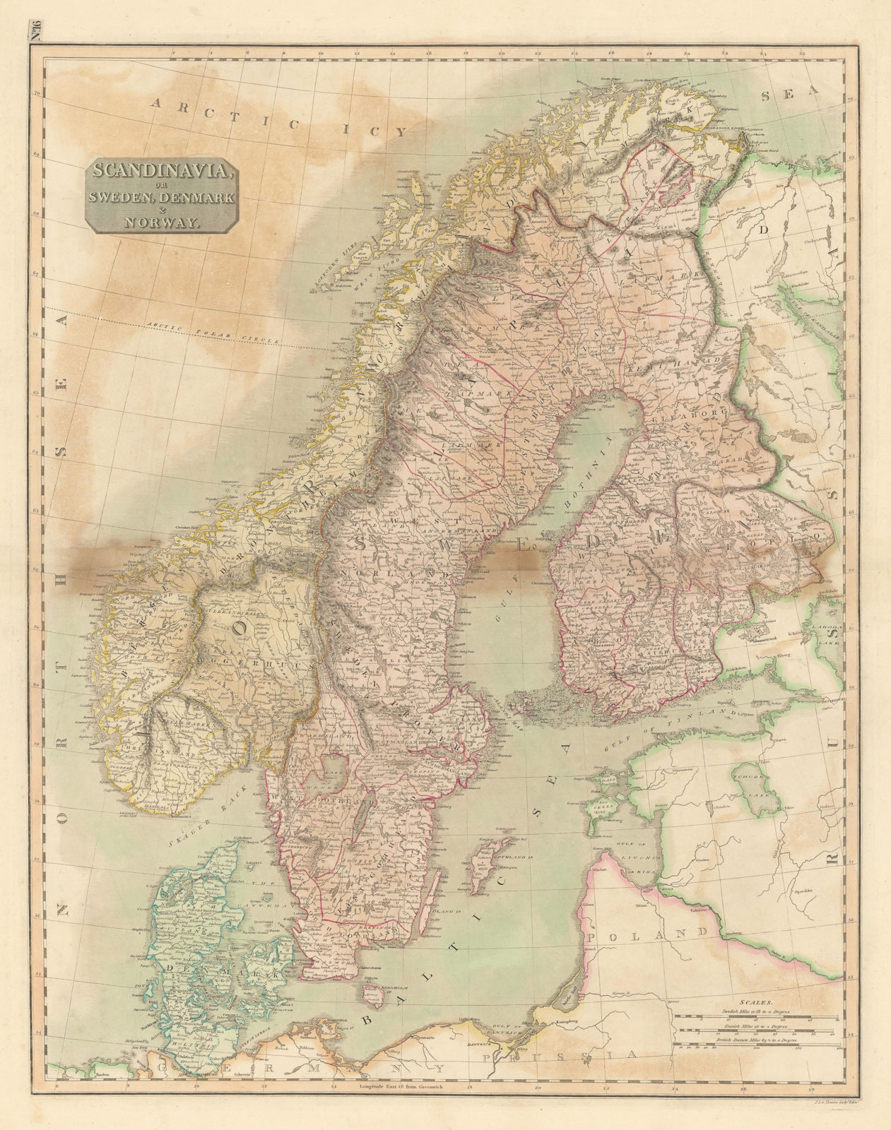 Associate Product "Scandinavia, or Sweden, Denmark & Norway" Swedish Finland. THOMSON 1817 map