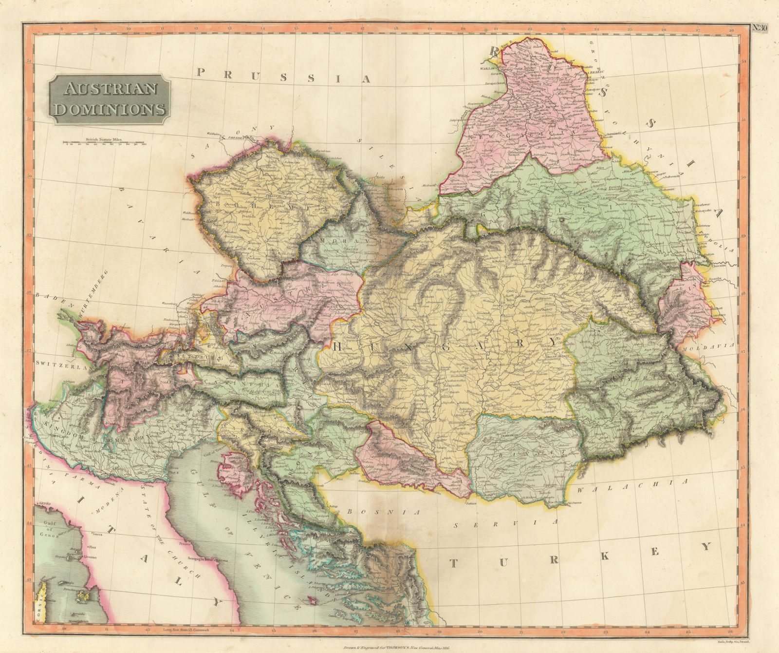 "Austrian dominions". Austrian Empire. Includes West Galicia. THOMSON 1817 map