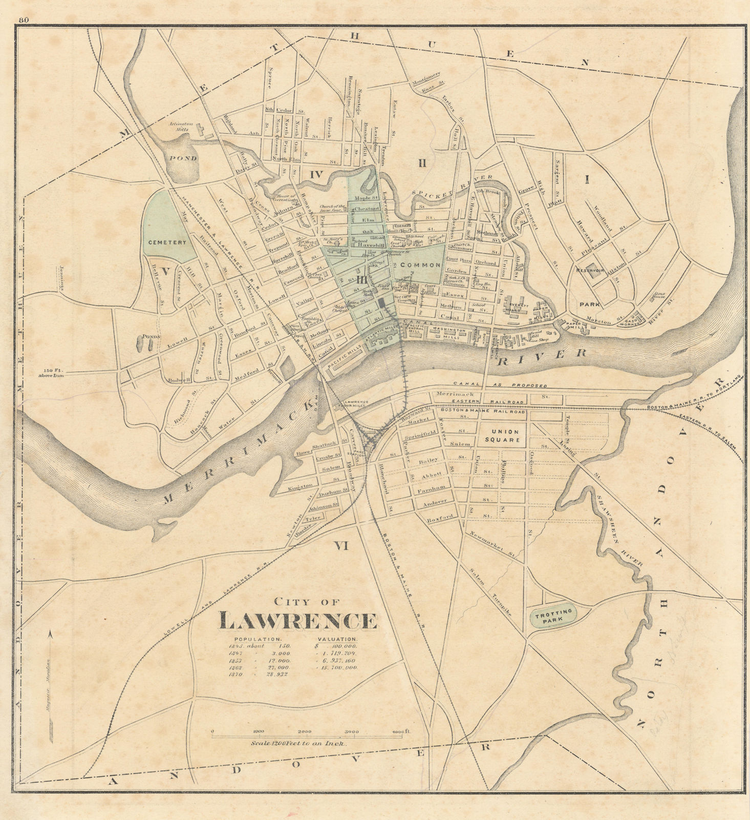 Associate Product City of Lawrence, Massachusetts. Town plan. WALLING & GRAY 1871 old map