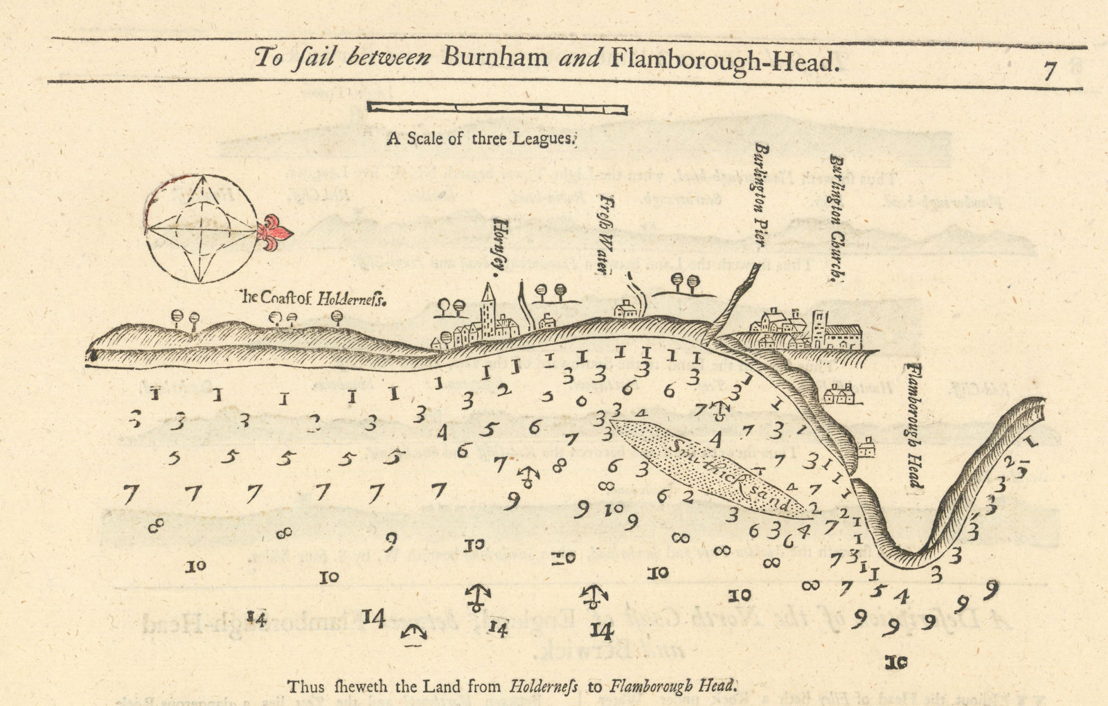 Holderness Bridlington Flamborough Head. MOUNT & PAGE sea coast chart 1758 map