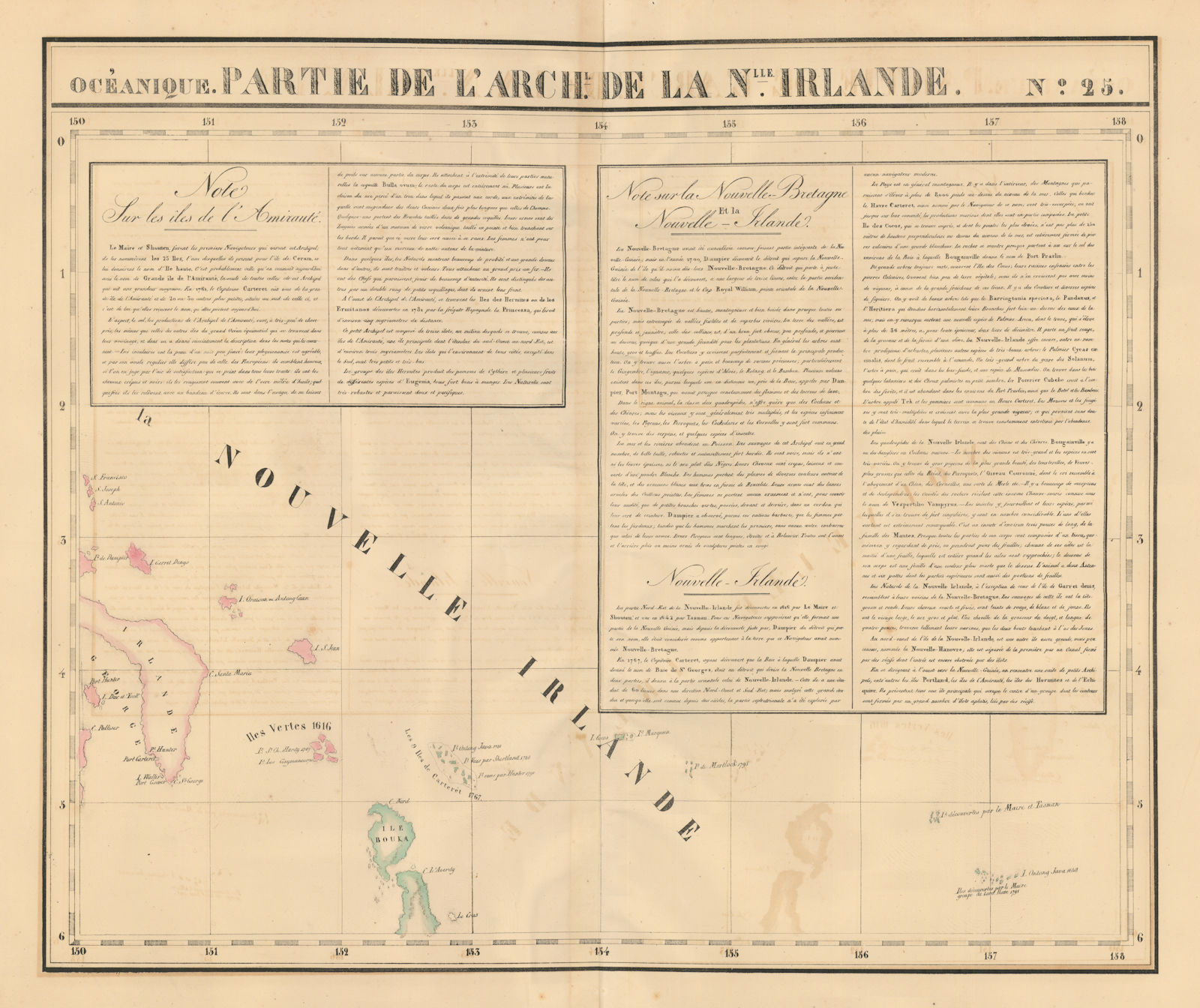 Associate Product Océanique. Partie… de la Nouvelle Irlande #25. New Ireland VANDERMAELEN 1827 map