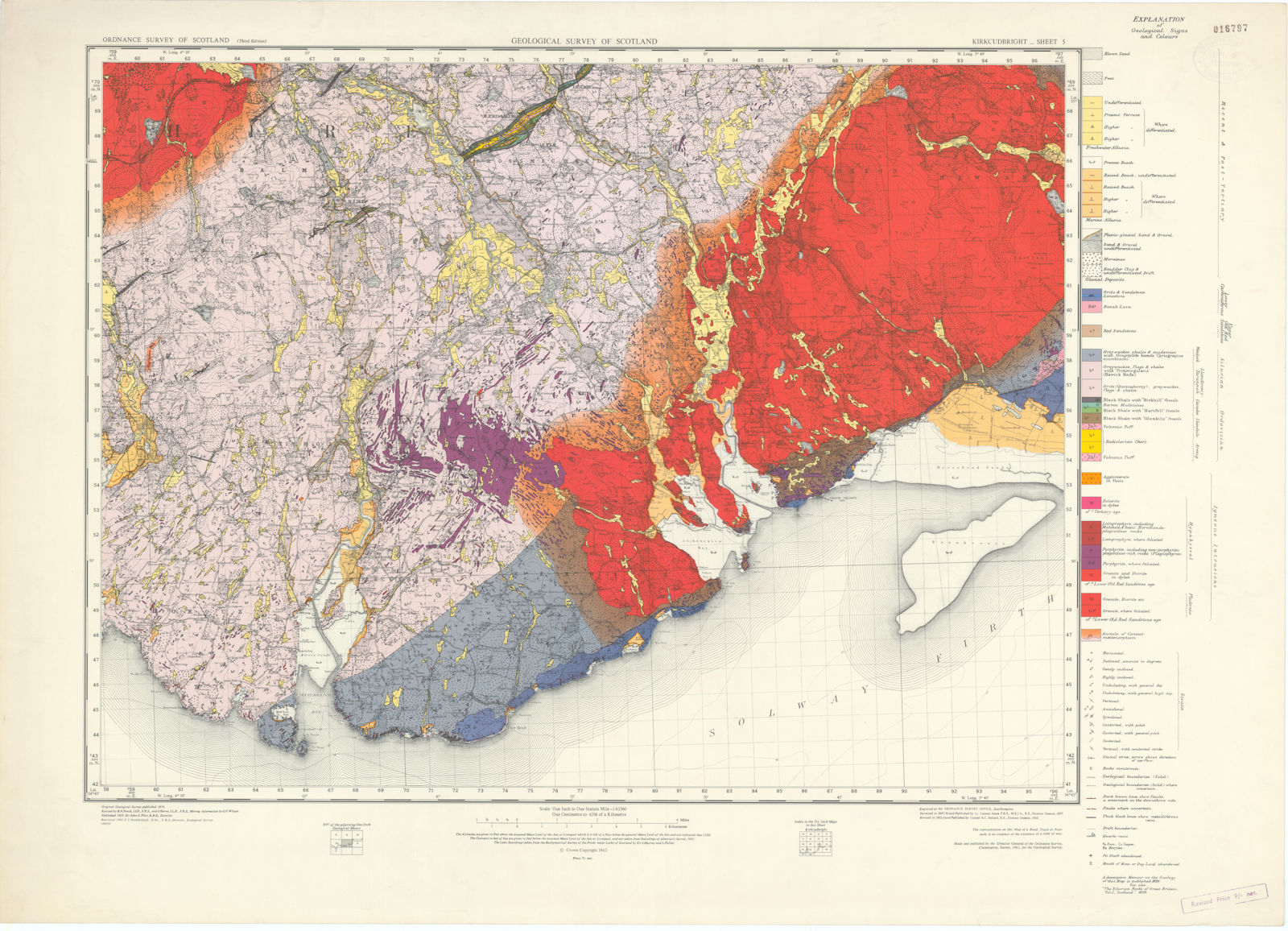 Associate Product Kirkcudbright. Geological Survey of Scotland sheet 5. Castle Douglas 1962 map