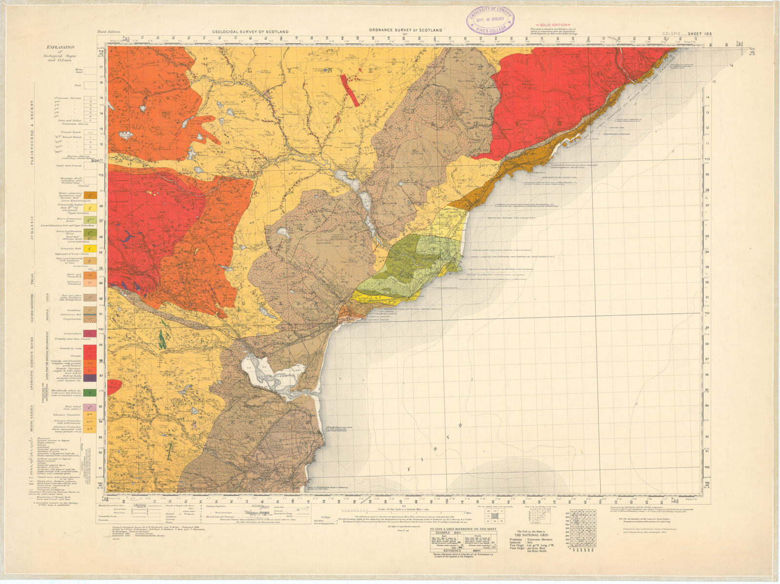 Associate Product Golspie. Geological Survey of Scotland sheet 103. Dornoch 1950 old vintage map