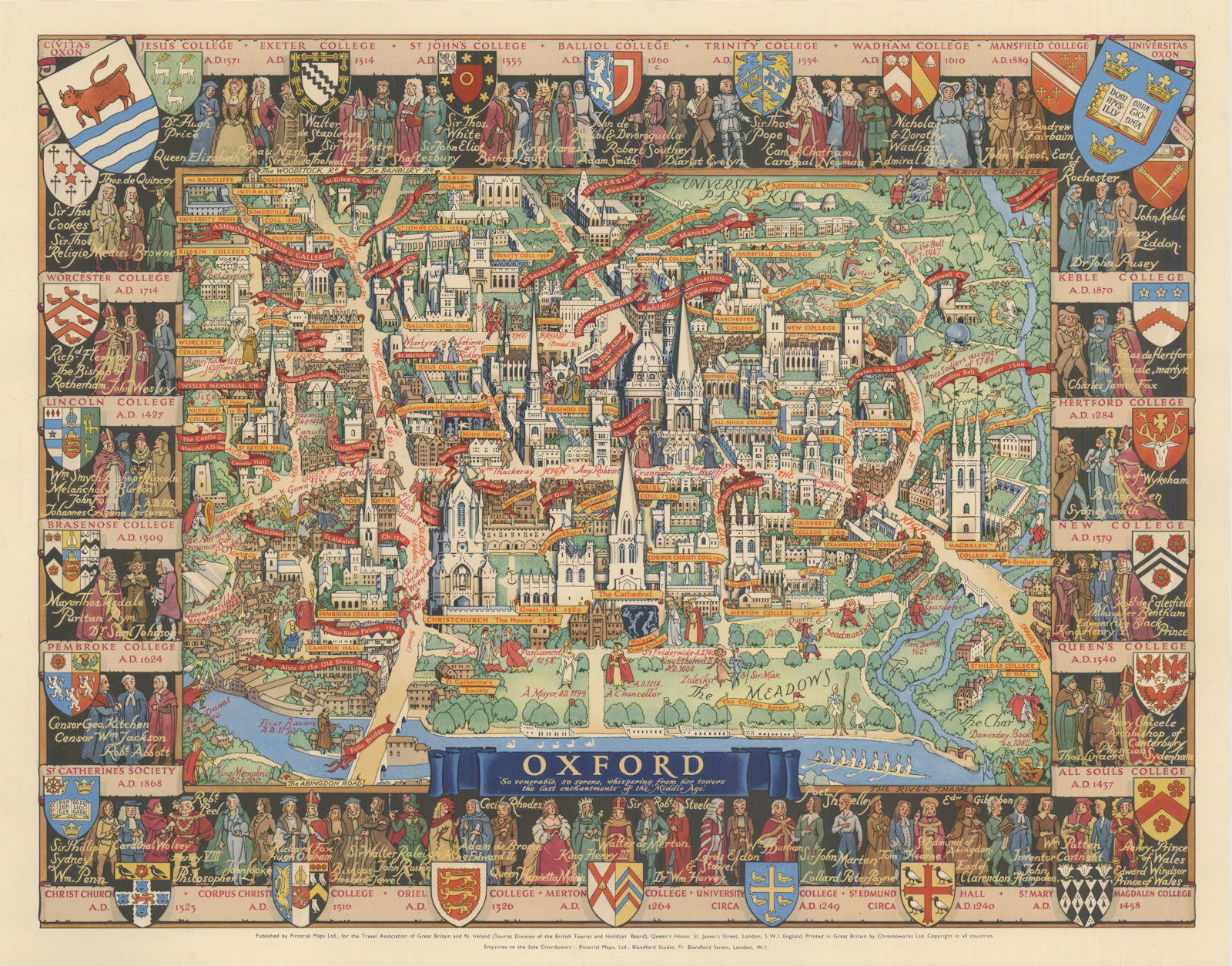 Hotsell Antiquarian map of Oxfordshire beautifully Framed